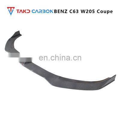 Auto Parts Front Bumper Lip Better Looking 100% Dry Carbon Fiber Material For BENZ C63 W205 Coupe