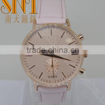 Hot Selling Rose Gold Sunday Dial Wrist Watch With Pink UP Band Watch