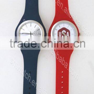 Silicone watch lively color watch with simple dial