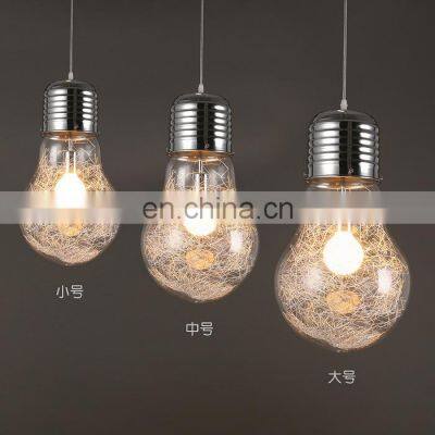 Nordic Modern Luxury Indoor Decorative Pendant Light Big Bulb Hanging Lamp for Bedroom and Living Room Chandelier
