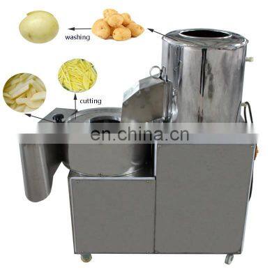 Potato washing and Slicing Machine| Fruit and vegetables washing and cutting machine.