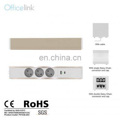 French socket with USB C charger and GST connector