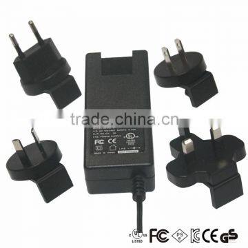 High quality 12v 24v interchangeable plug power adapter