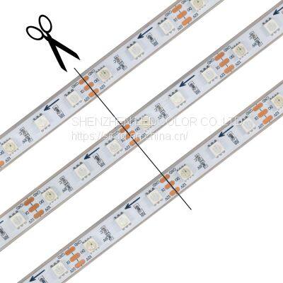 12V Built-in IC WS2811 Addressable Digital RGB Light 60led Waterproof IP65 IP67 IP68 RGB LED Strip photo-2
