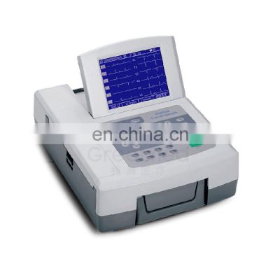 Factory price portable 12 channel ecg machine with aught report