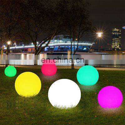 Waterproof Color Changing Landscape Lights with Remote Control outdoor solar plastic led ball sphere stone light lamp