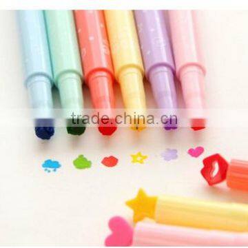 Pronotional candy color seal fluorescent pen , multi color marker pen