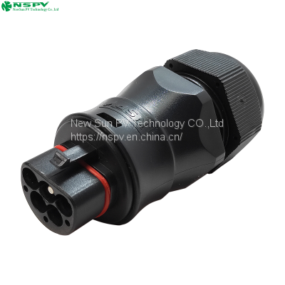 China Factory Solar AC 5 Pin Connectors Panel to Panel Type Inverter ac Connector photo-4