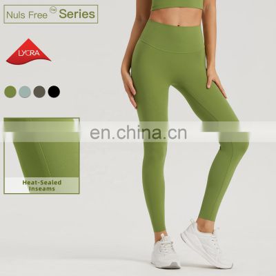 Nylon Soft Inseam Yoga Fitness Leggings Custom Tummy Control Sports Four Way Stretch Pants