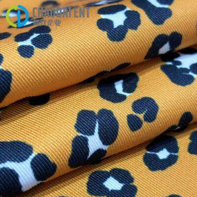 Leopard Printed 21S*21S Woven Full RPET Recycled Polyester Canvas Fabric photo-3