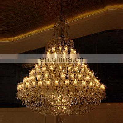 Hight quality K9 gold traditional maria theresa large hotel luxury crystal chandelier