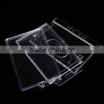 High quality acrylic hard plastic id badge/business card holder/id card holder