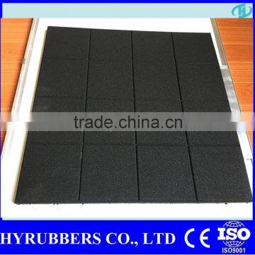 HY Black gym rubber flooring tile