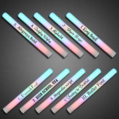 Wholesale Flashing RGB Floating Pool Red Patriotic Cheer Stick Custom Led 3 Mode Customized Foam Glow Sticks For Wedding Concert