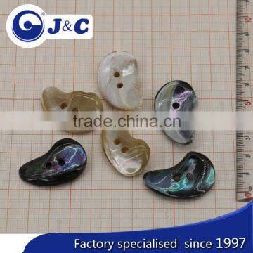 ox Horn Shape Buttons,white Pearl Lip Sea Shell,black MOP,mother of Shell Blank Quality Choice photo-2