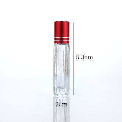 Wholesale Empty 20g 5ml Transparent Crystal Glass Roll Clear Mini Roll on Glass Perfume Bottle
