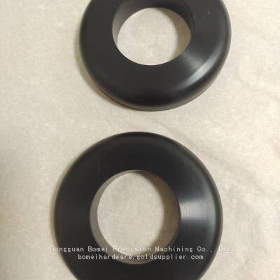 Custom Turning Cover Plastic Black White POM Acetal Nylon Machined Bushings