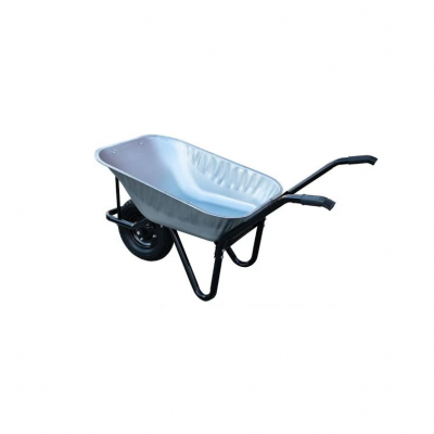 Solid Tire Wheelbarrow for Warehouse Use - 90L Capacity & Ergonomic Grip Design