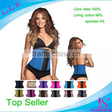 2016 Top Selling SHAPER Classic Steel Boned 3 Hooks Colombian Latex Waist Cincher Wholesale Waist Shaper Girdle Vest