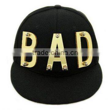 Acrylic Letters Basktetball Snap-back Baseball CapColor Gold and Black - Seen on Rihanna and Nicki Minaj