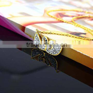 women's necklace high end Swan gold plated steel necklace                        
                                                                                Supplier's Choice