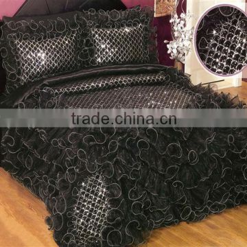 Handwork/Patchwork Luxcury Black wedding bedding set Turkey and Middle east style