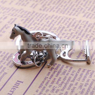 Wholesale Simulation Animal Key Chain Slowly Running Horse Keychain photo-2