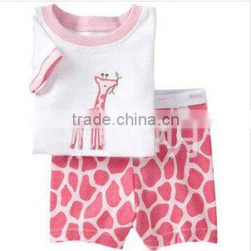 Animal Pattern Giraffe Pajamas Top Quality Children Clothings Kids Pajamas