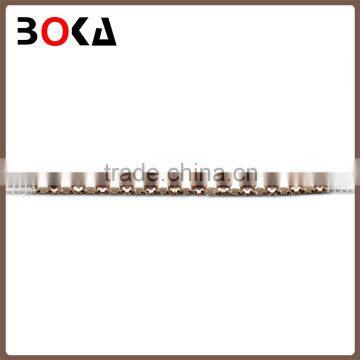 Fashion alloy beaded rhinestones bridal lace trim for making clothes or dress