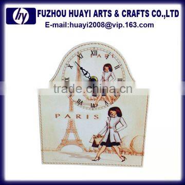 Customized vintage cheap decorated wood digital wall clock