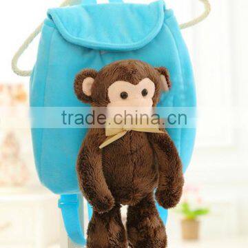 plush monkey backpack/plush monkey bag/plush monkey bag toy