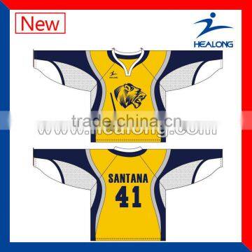 new customized wholesale sublimation ice hockey shirt