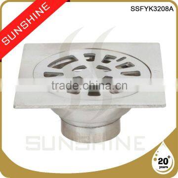 SSFY4012B Bathroom and Toilet Square Stainless Steel Sink Strainers