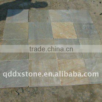 yellow wooden veins cheap slate flooring tiles