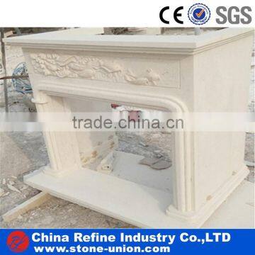 Carving White Marble Fireplace exporter