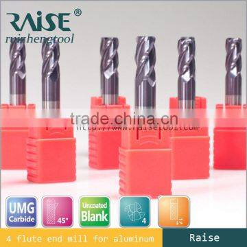 Tungsten Carbide Uncoated Straight Shank Spiral china corner rounding end mills