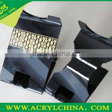 Black Acrylic Electric Hair Cutter Display With Hot-bend Forming, 5mm Imported Plexiglass Hair Cutter Holder With Engraving photo-4