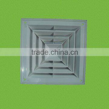 Plastic square air ceiling diffuser for ventilation