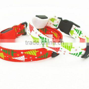 Night Light Nylon Adjustable Pet Dog Collar Lovely Christmas Flashing LED Safety Puppy Supplies