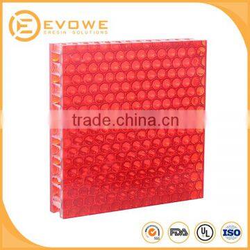 China supplier creative modern pc translucent honeycomb reisn wall panel