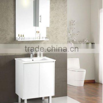 Elegant white MDF bathroom cabinet(BSJ-C060-60)