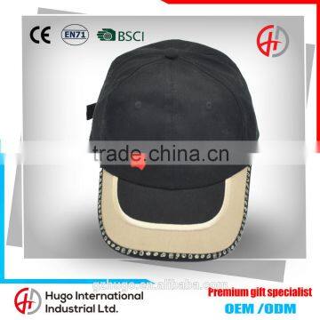 High Quality Classic Style Casual Outdoor Sport Black Colour Curve Custom Promotional Men Cap