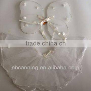 white butterfly /fairy wing and yarn skirt carnival dress up party craft wholesale