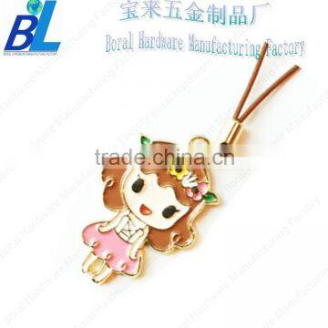 Unique metal flower spirit phone strap for girls