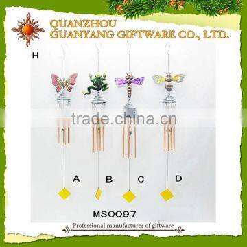 Metal wind chime tube wind chimes Frog butterfly dragonfly bee insect windchime