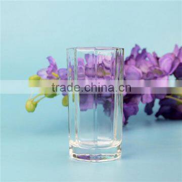 Octagon drinking water Tumblers Machine made Cheap Beverage Glasses