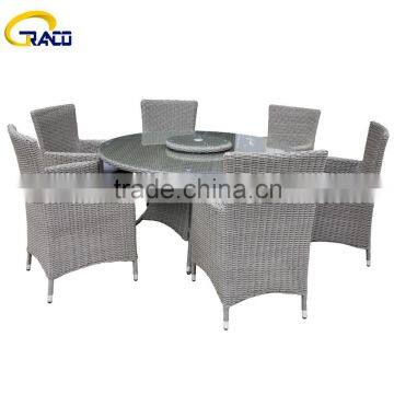 Glass dining table 6 chairs set