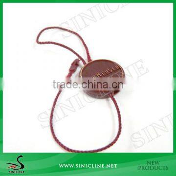 Sinicline Dark Red Plastic Tag with Gold Logo from China manufacturer directly