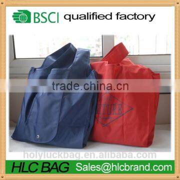 2016 New design eco rpet folding shopping bag with button