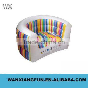 Colorful flocked inflatable adult sofa for sale